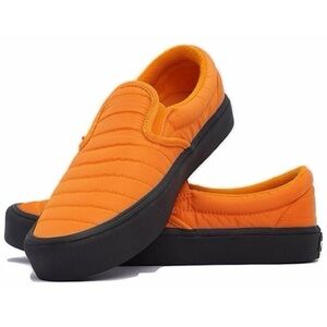 VANS Orange Quilted Puff Shoes